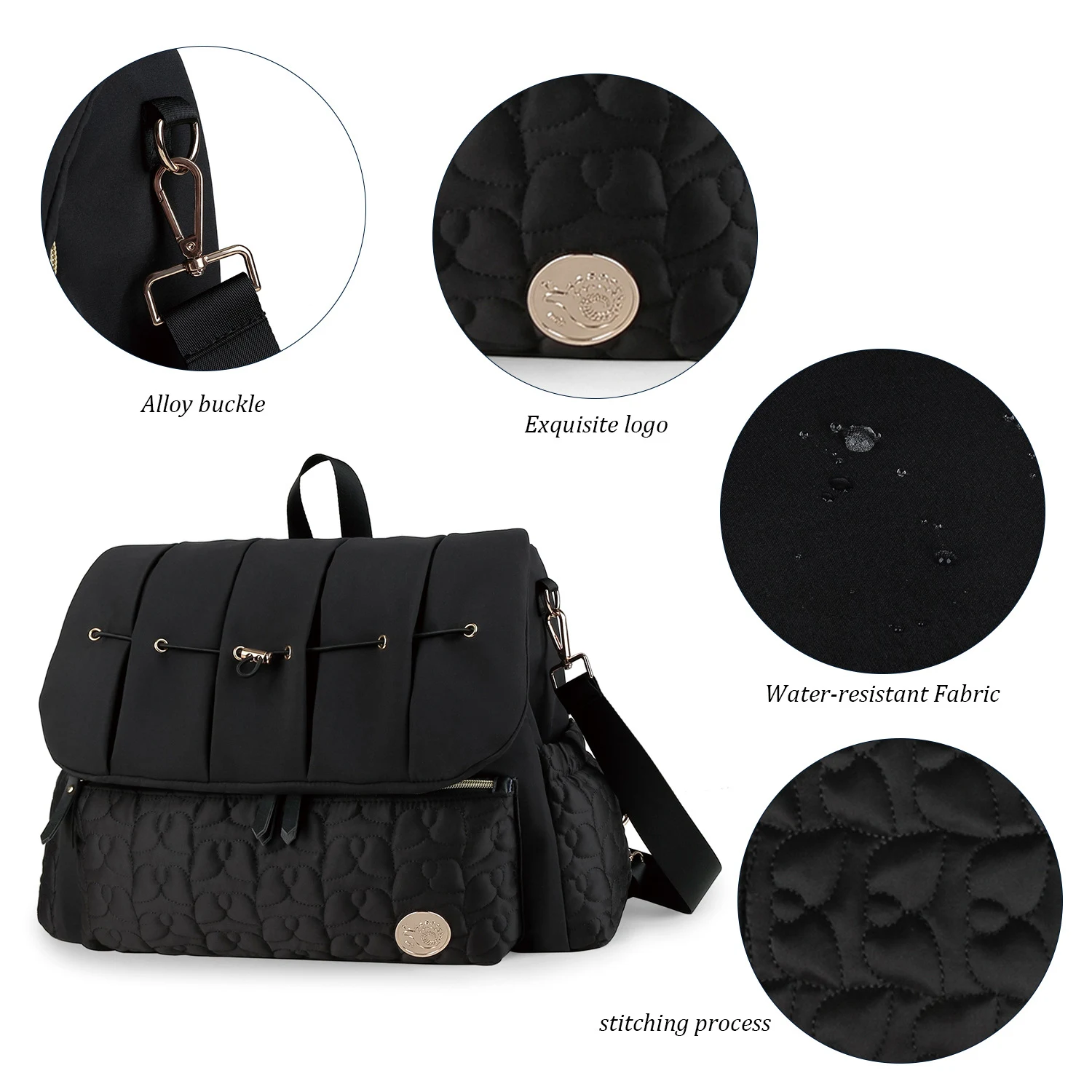 Title 21, Waterproof Quilted Mummy Bag Shoulder and Shoul...