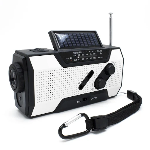 Title 12, Pocket solar radio for outdoor adventures and e...