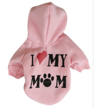 Suéter para mascota con estampado de letras y forro polar, ropa de "mamá" para perros. Cálido y cómodo para tu amigo peludo. — foto 4