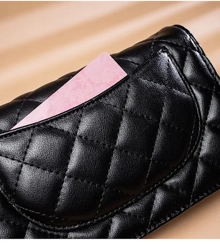 Title 19, Leather Small Fragrance Style Diamond Chain Bag...