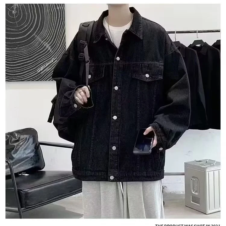 Ins Autumn Loose-fitting Denim Clothes Jacket, comfortable fit, perfect for a casual and stylish look. Ideal for layerin — photo 7
