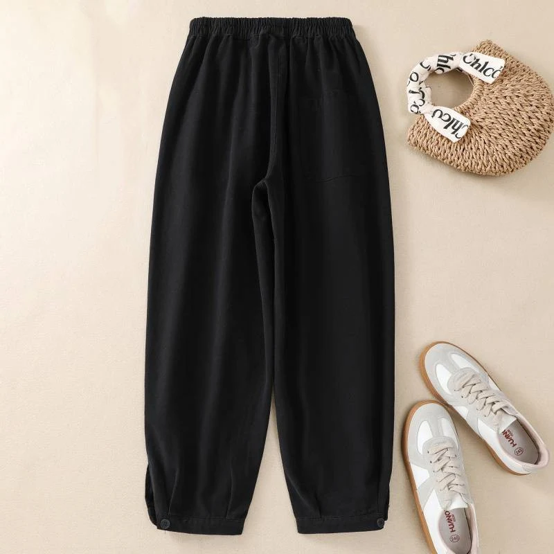 Calças de perna larga plus size Outono Inverno, efeito emagrecedor e confortáveis, perfeitas para um visual elegante e sofisticado — foto 2