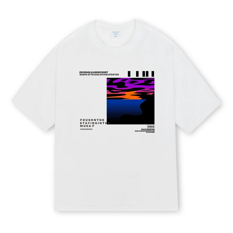 Men's short sleeve silhouette landscape print t-shirt, perfect for casual wear. Offers a comfortable fit and stylish des — photo 2