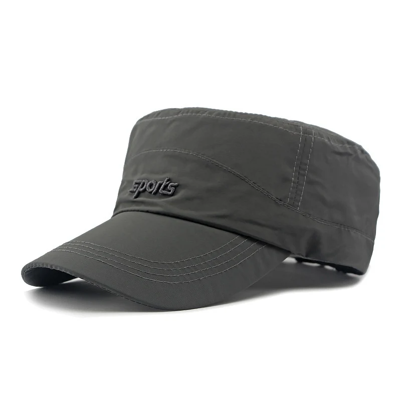 Cappello piatto da uomo Estivo per esterni Protezione solare Cappello da sole Tempo libero Goditi il sole con stile e proteggiti dai raggi solari. — foto 1