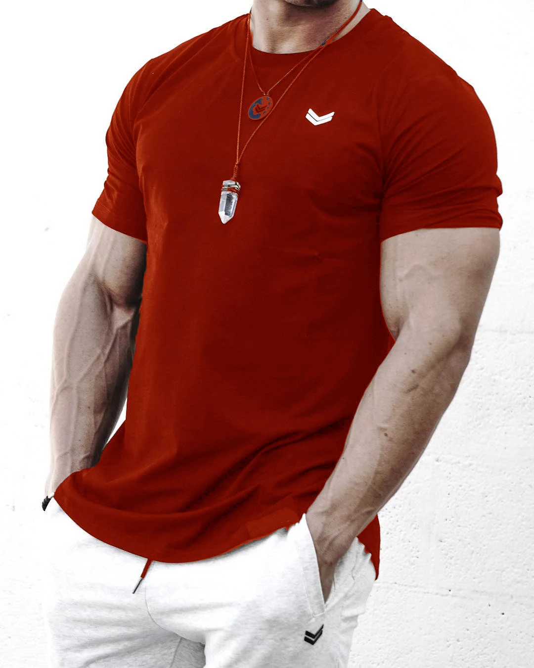 Camiseta masculina esportiva para corrida, treino, basquete e casual. Algodão com stretch, manga curta. Conforto e liberdade de movimento. — foto 3