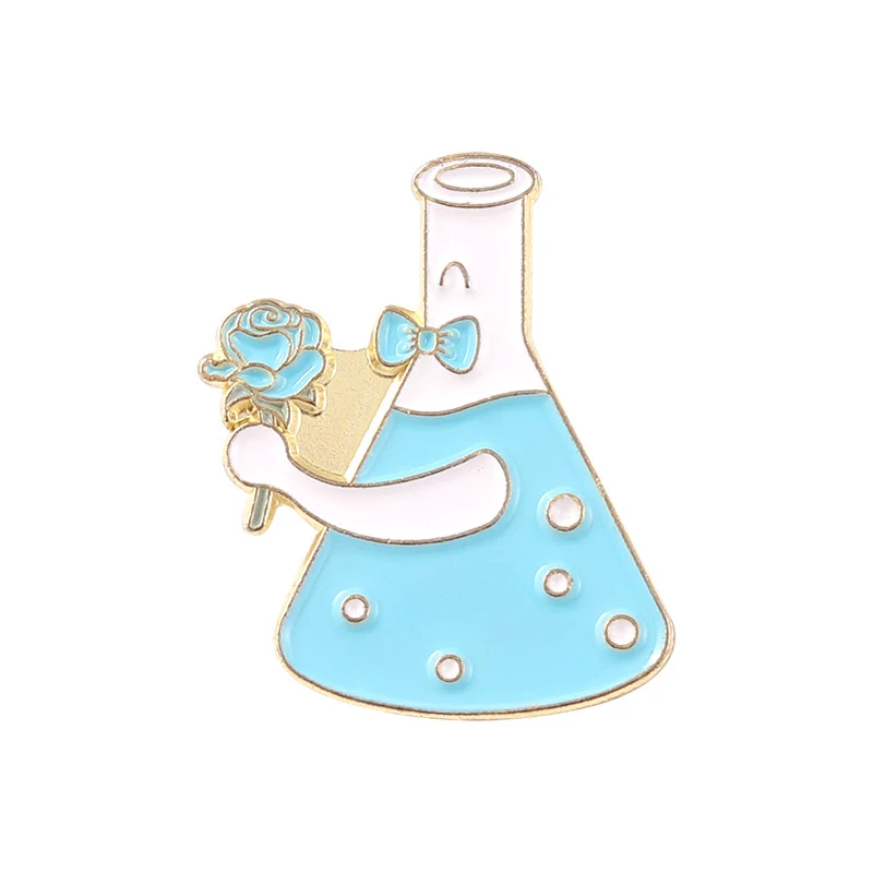 Broche Gota de Óleo Estilo Tubo de Ensaio Arco-Íris do Amor Adicione um toque de cor vibrante ao seu visual com este broche charmoso e exclusivo. Perfeito para usar. — foto 1