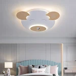 Abajur Criativo Urso Cartoon Simples Moderno para Quarto de Princesa, ilumine e decore o quarto da sua filha com charme e alegria. — foto 10