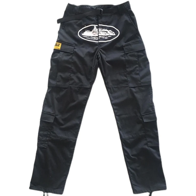 Title 6, Macacão preto masculino estampado com múltiplos...
