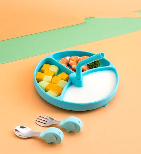 Title 10, Baby Dinner Plate Silicone Suction Cup Set Chil...