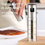 Stainless steel oil spray bottle for home kitchen, fuel spray can, spice bottle press type, household supplies artifact — photo 3