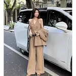 Brown Coat Vest Pants