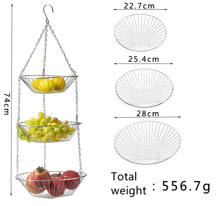 Title 1, Foldable Storage Fruit and Vegetable Hanging Ba...