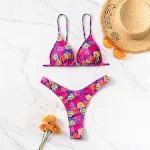 European And American Style Bikini Piece Set with Backless Print. Enjoy the sun in this sexy and stylish swimsuit perfec — photo 4