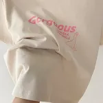 Katoenen dinosaurus leuke print kleur bijpassende T-shirt met korte mouwen top slank kort — foto 5