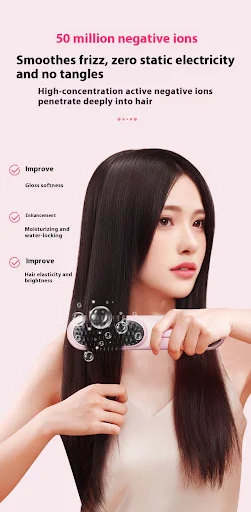 Title 8, Cordless Wet Dry Hair Straightener Brush with F...