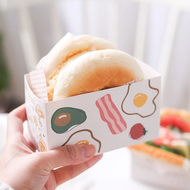 Title 7, Sandwich Packaging Box Toast Bread Carton Burge...