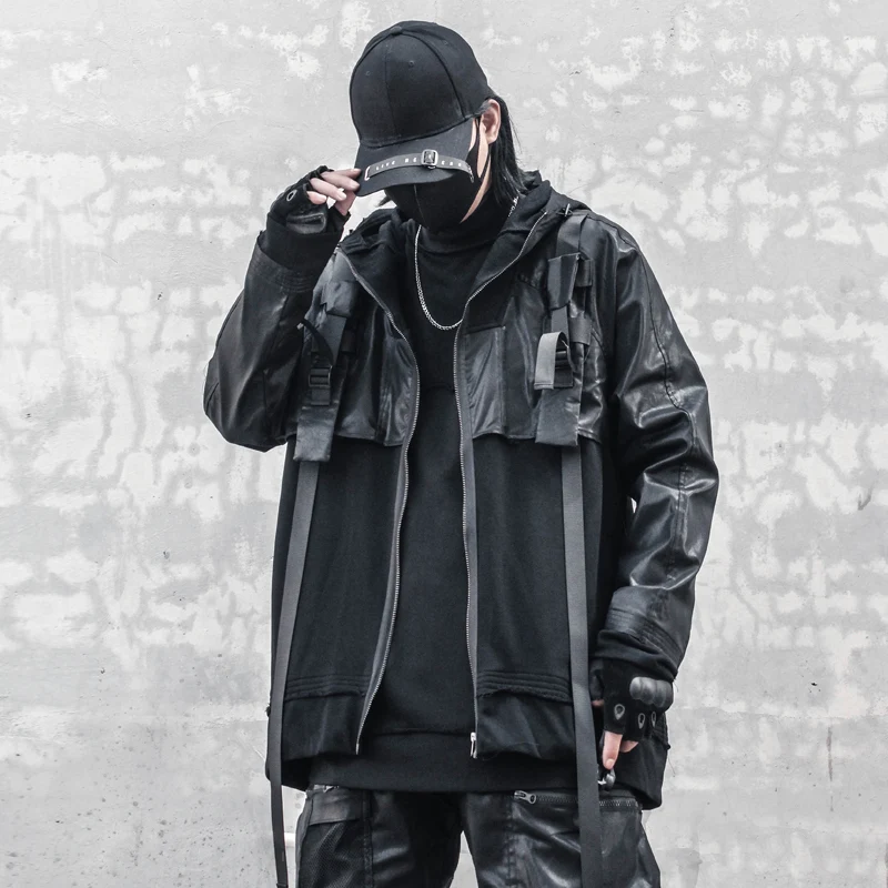 Liu Fake tweedelige cape voor heren, stijlvol en functioneel design. Ideaal voor een moderne look met het comfort van een veelzijdig kledingstuk. — foto 3