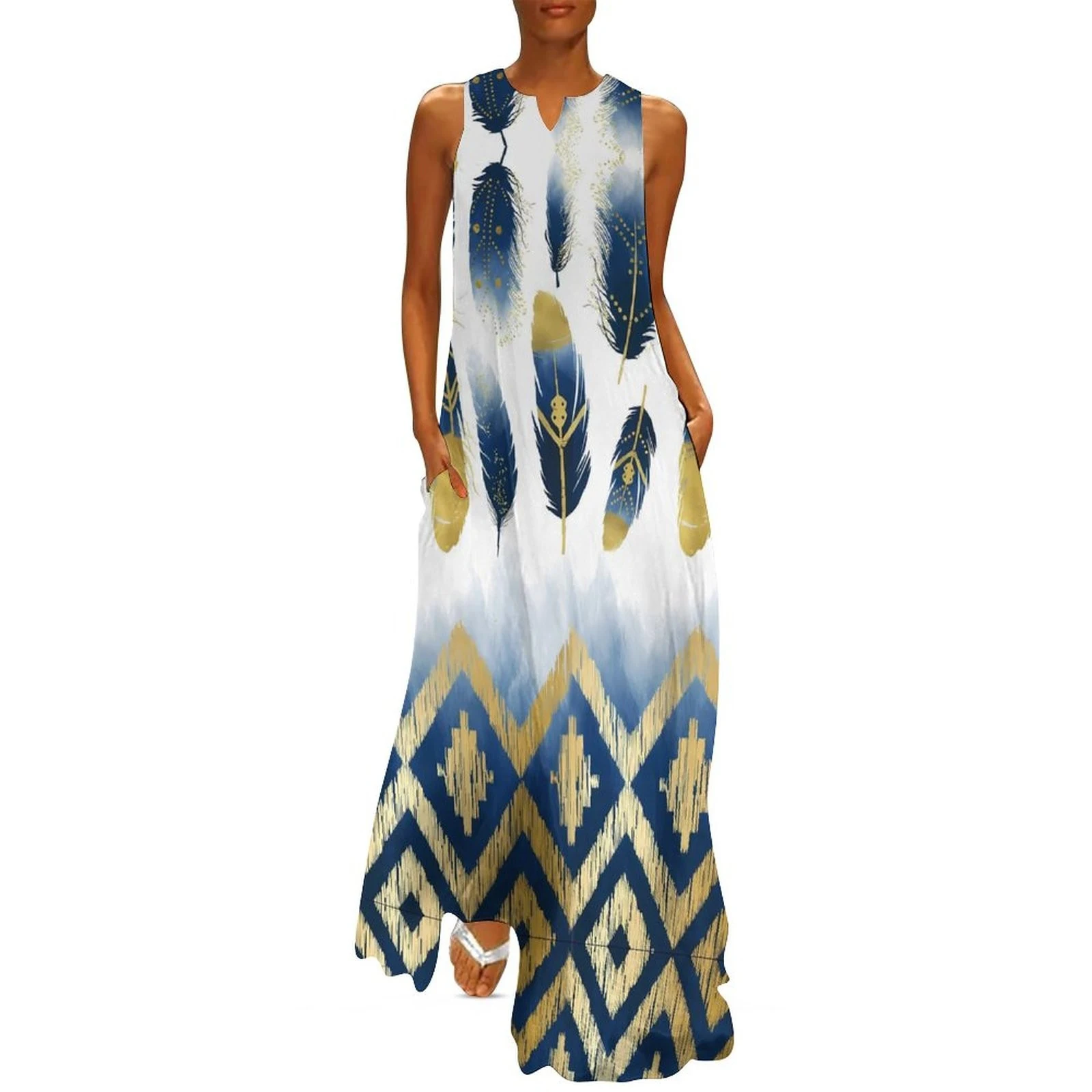 Women's Korean-style V-neck Loose Slimming Dress — photo 6