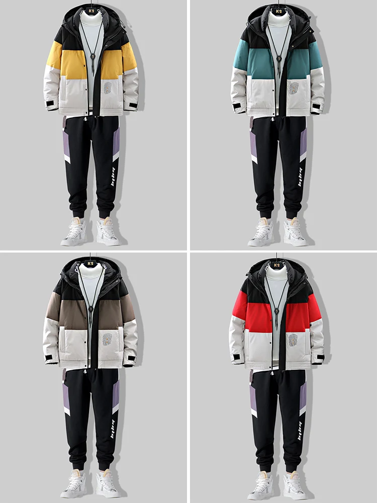 Chaqueta de plumón corta para hombre, moderna y de marca. Abrígate con estilo y comodidad. Ideal para el invierno, ligera y con un diseño a la moda. — foto 3