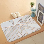 Marble Coral Velvet Door Mat Floor Mat Bathroom Anti-Skid, soft & absorbent, providing safety, comfort, and style for yo — photo 1