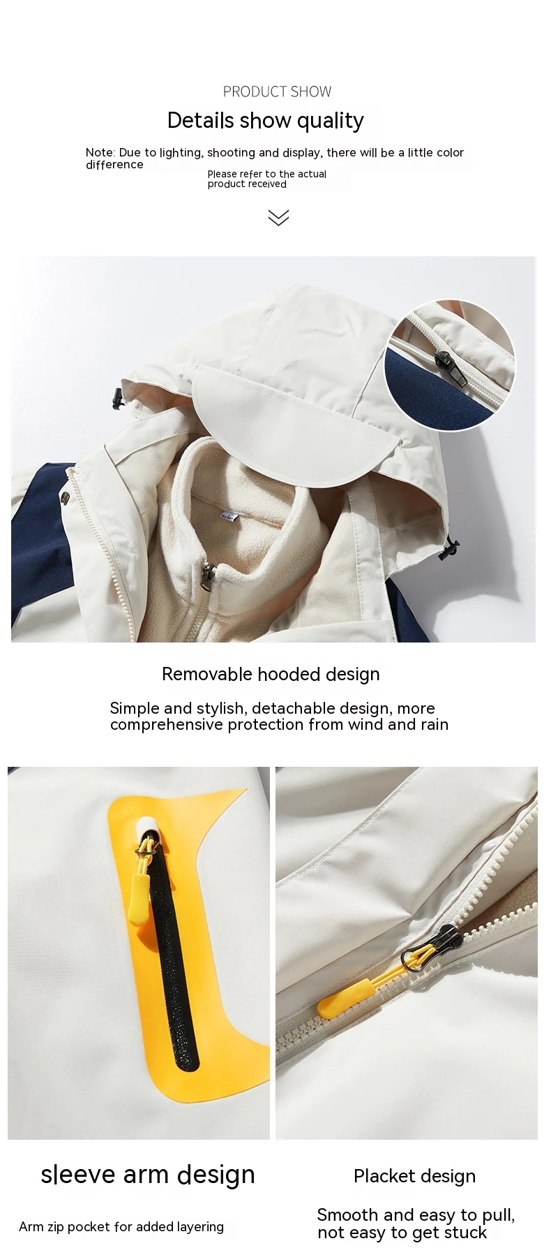Title 4, Three-in-One Removable Liner Jacket with Velvet...