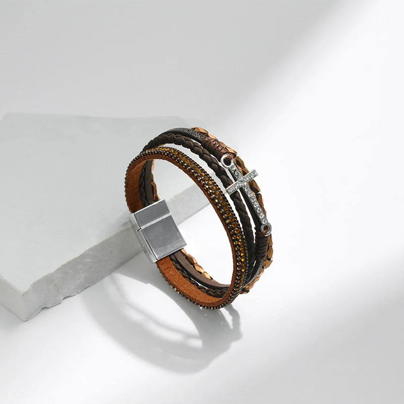 Pulseira forte com fecho magnético, estilo étnico retrô do Oriente Médio, Gang Drill, acessório de mão exclusivo e elegante. — foto 10
