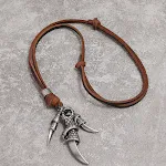 Colar pingente de pata de liga para homens, joia de personalidade. Demonstre seu amor por animais com este acessório estiloso e expresse sua individualidade. — foto 1