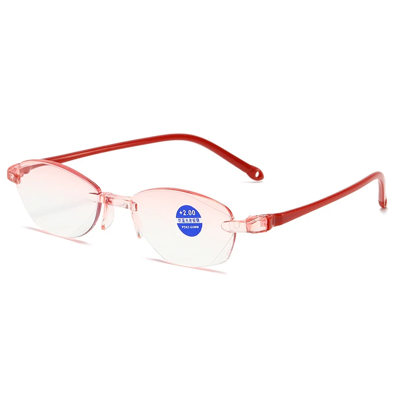 Frameless Diamond Cut Edge Reading Glasses Flat Anti-blue Light provide clear vision and reduce eye strain while reading — photo 2