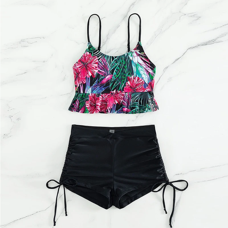 Women's High Waist Print Split Bikini. Look and feel amazing in this flattering and fashionable two-piece swimsuit, perf — photo 10