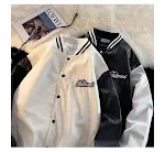 Jaqueta masculina de couro PU patchwork outono inverno estilo Hong Kong com bordado casual. Conforto e estilo para o seu dia a dia. — foto 5