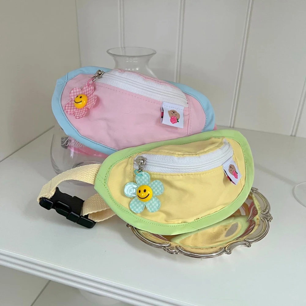 Backpack-style poop bag carrier in powder blue, yellow and green, messenger bag for dogs and cats, convenient for pet ou — photo 4