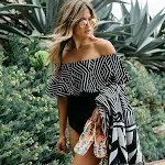 Bedrukte bikini badpak voor dames, geniet van de zon en het strand in comfort en stijl. Ideaal voor een ontspannen vakantie. — foto 5
