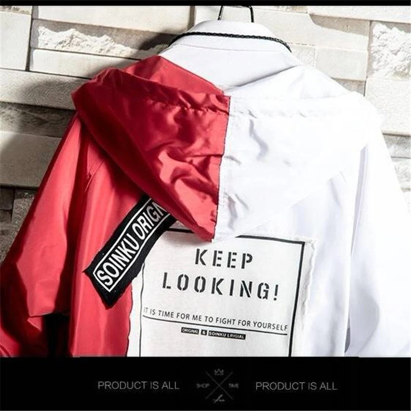 Title 6, Mens hooded jacket, loose coat designed for co...