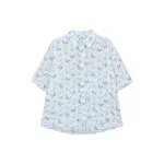 White Blue Short Sleeve M132