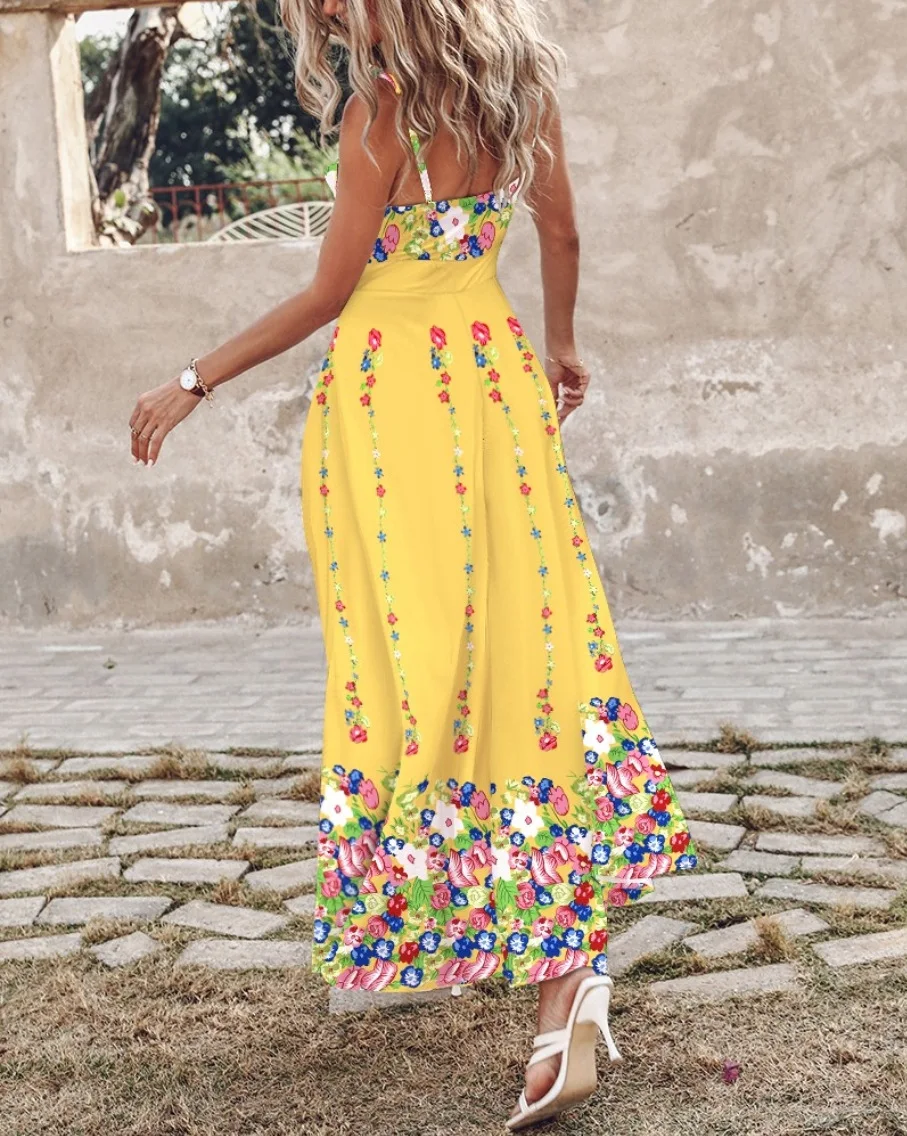Lace-up Floral Sling Dress — photo 2