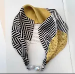 Magnetic Snap Silk Scarf 12