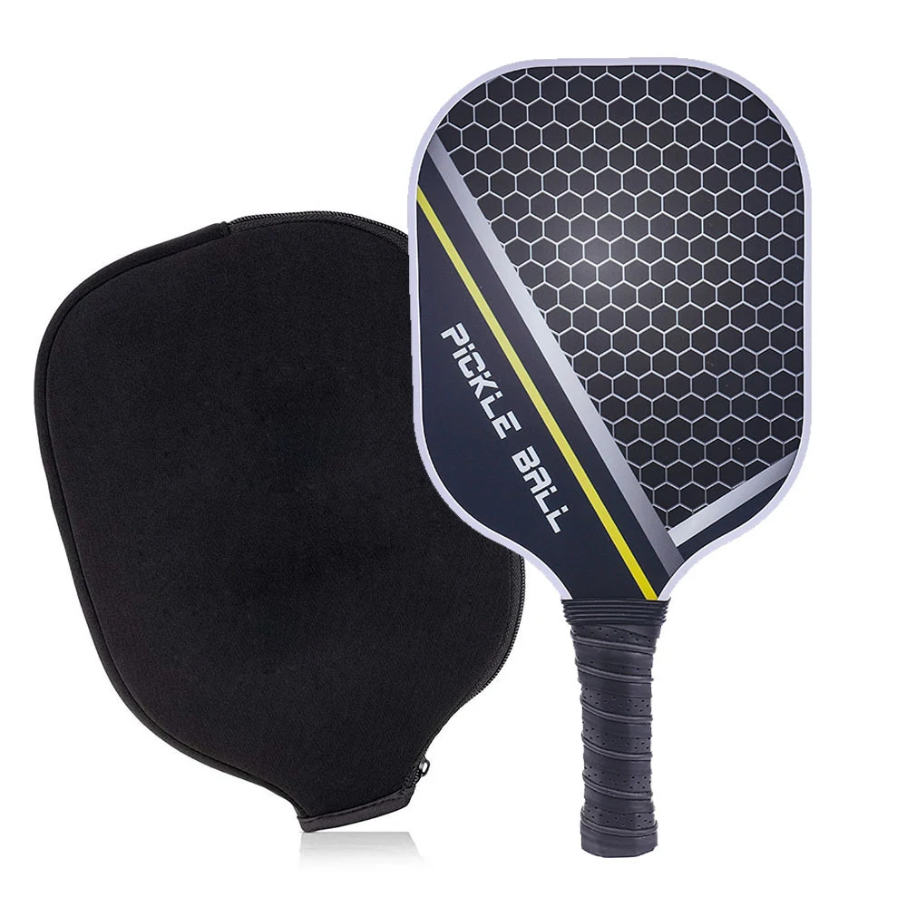 Raquete de Pickleball em fibra de carbono com impressão colorida e grafite, proporcionando potência, controle e toque superior. — foto 11