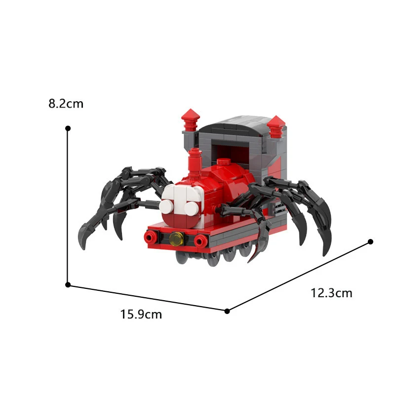 Brinquedo de blocos de montar Trem Aranha Charles, um pequeno trem para montar e decorar mesas, estimulando a criatividade. — foto 4