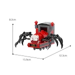 Brinquedo de blocos de montar Trem Aranha Charles, um pequeno trem para montar e decorar mesas, estimulando a criatividade. — foto 4