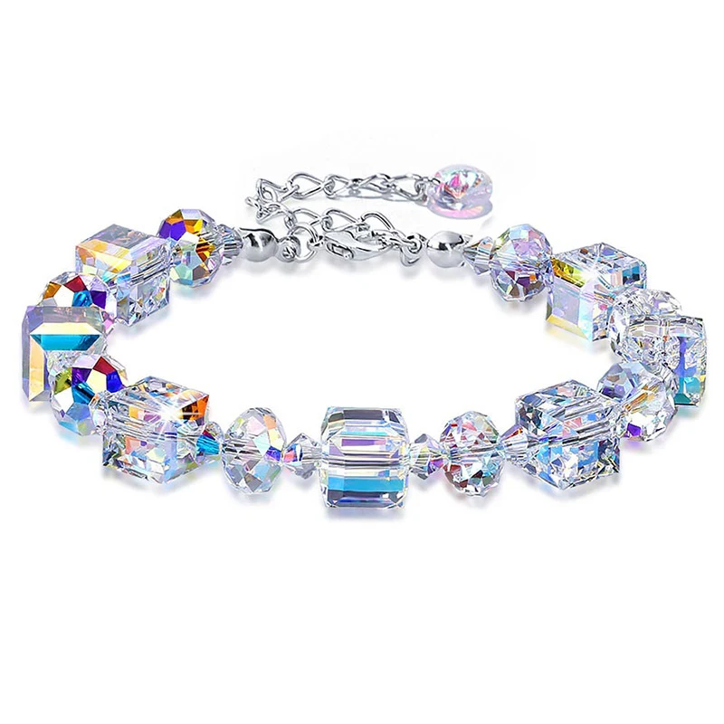 Novo colar e pulseira de cristal coloridos, perfeitos para um visual vibrante e elegante. Adicione brilho ao seu estilo diário e eventos. — foto 7