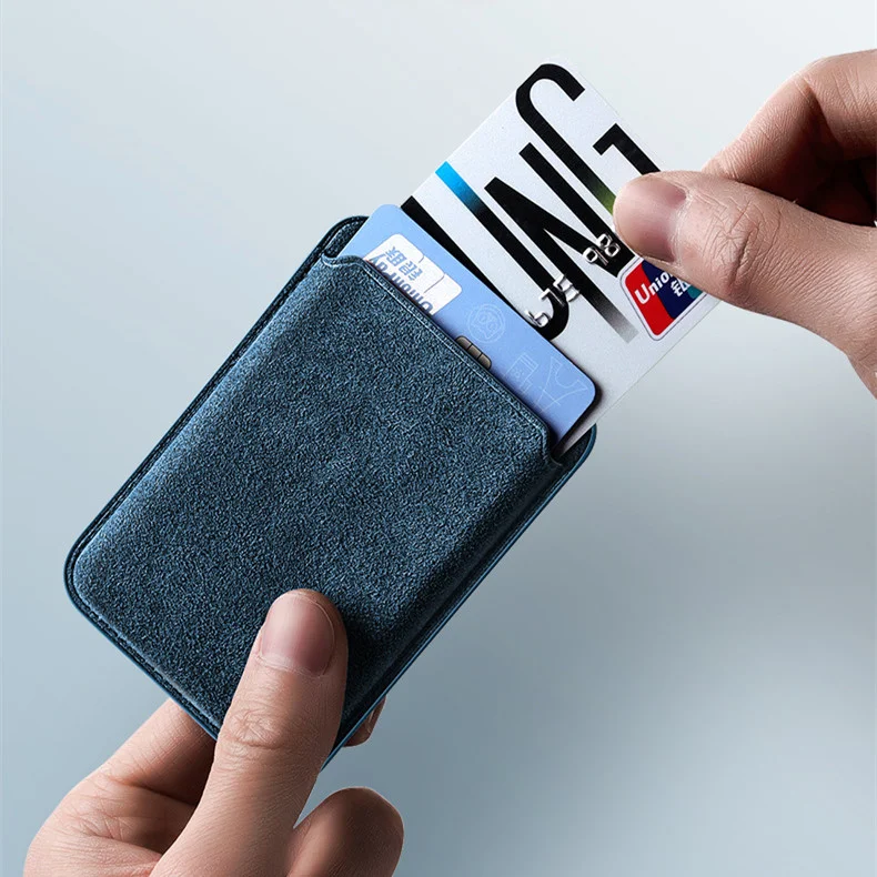 Title 8, Premium Suede Magnetic Card Holder Stylish & Se...