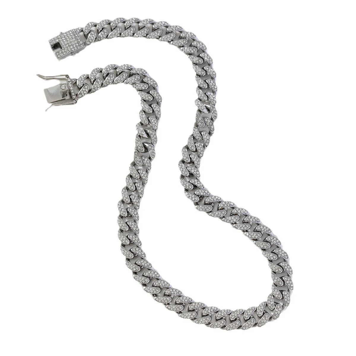 Colar Chunky Hip Hop Masculino com Diamantes, Estilo Ousado e Brilhante, Perfeito para Festas e Eventos, Joia Masculina Elegante — foto 19