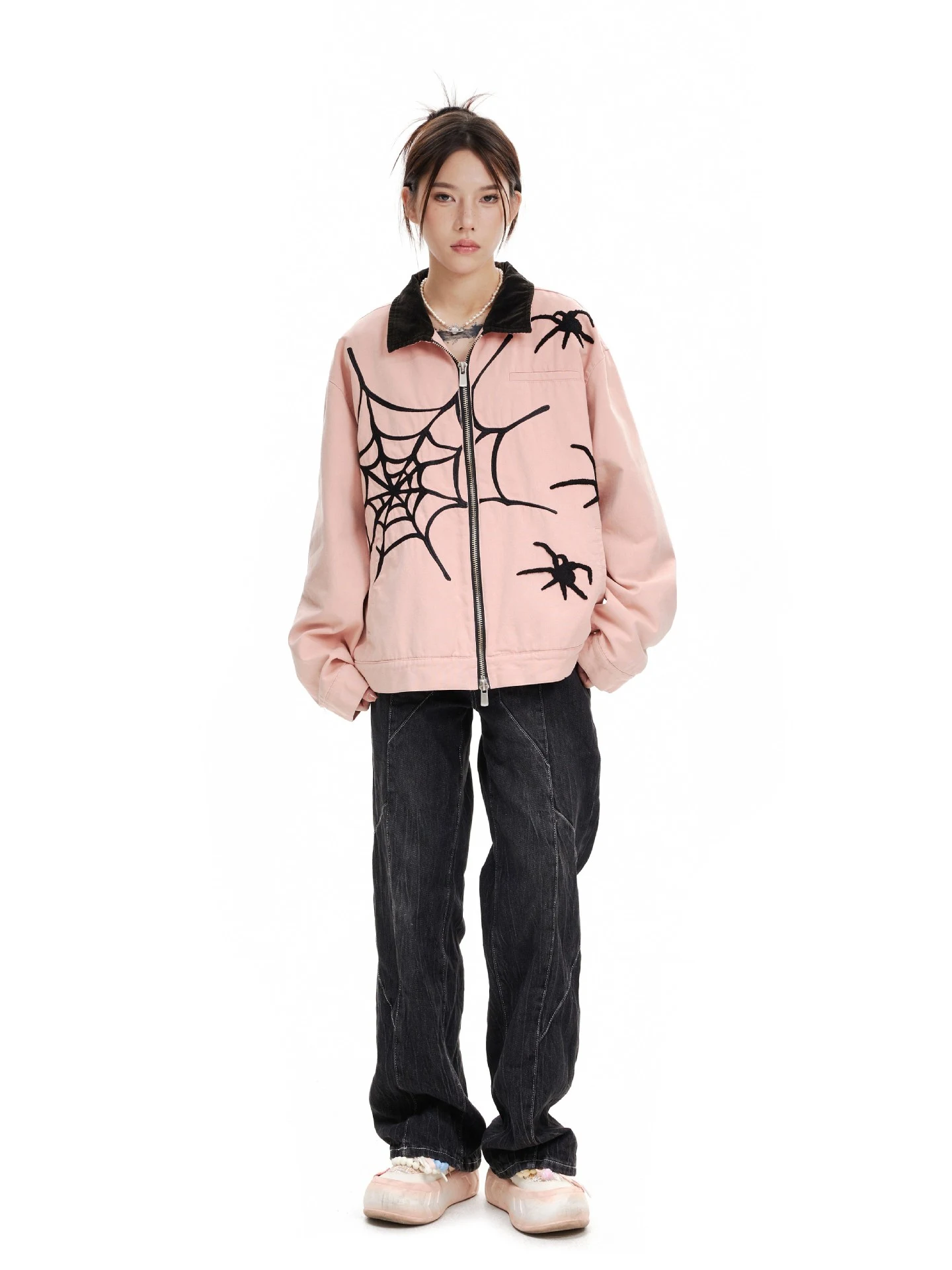 Title 6, Maychao Spider Towel geborduurde jas voor dames...