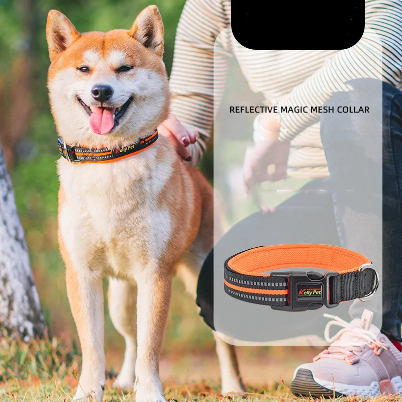 Title 1, Breathable Mesh Nylon Dog Collar for ultimate c...