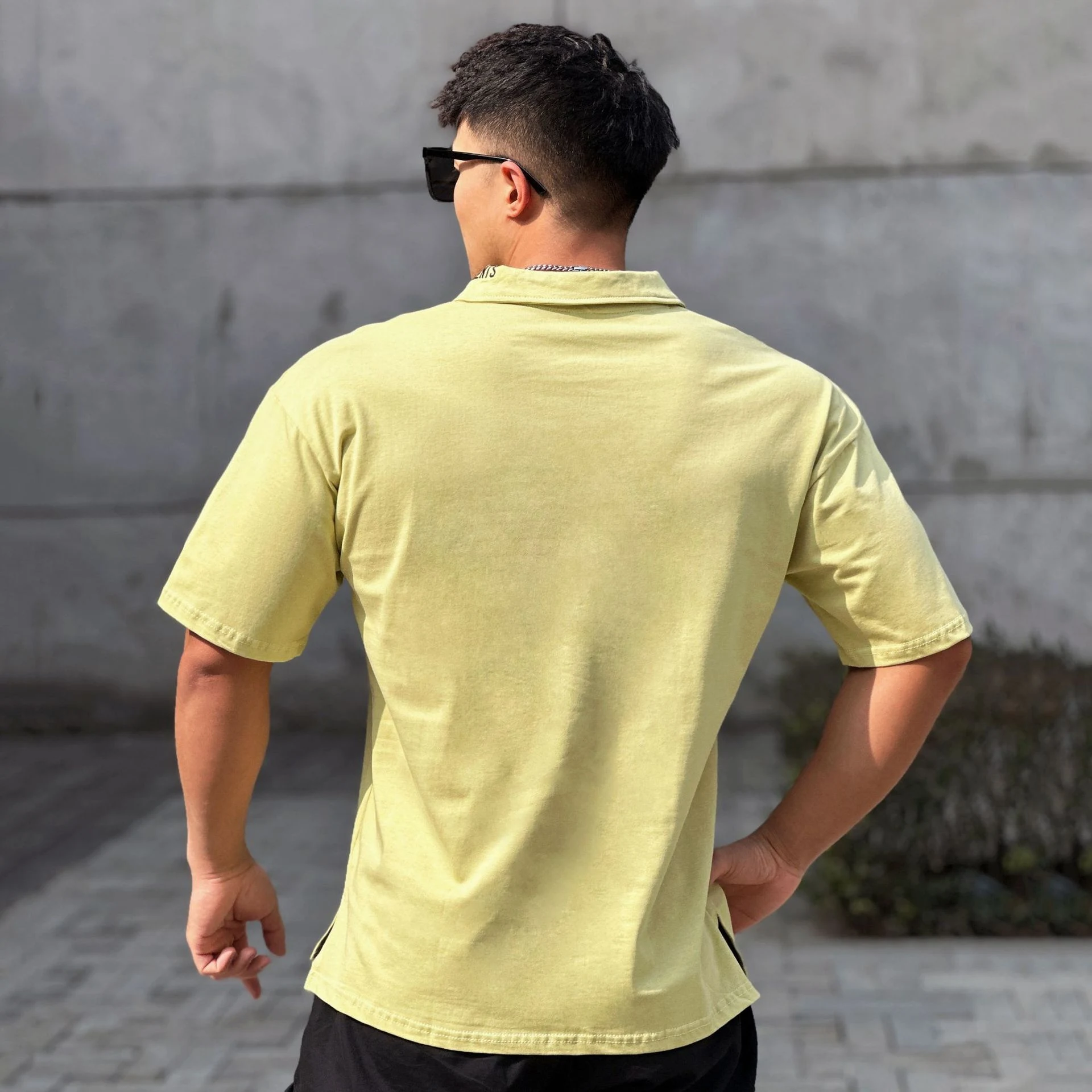 Camiseta Fitness Running Solta Algodão com Gola Bordada Grossa Perfeita Para Corrida Conforto e Estilo para Atividades Físicas — foto 6