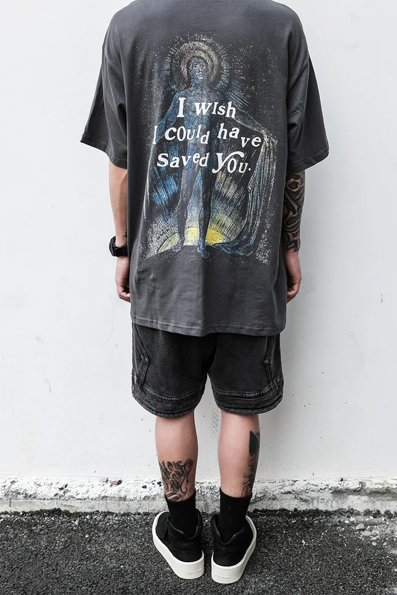 Character printed hip hop short sleeve tee. Comfortable and stylish, perfect for casual wear, street style, and expressi — photo 1