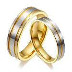 18K Goldener Wolframring für Damen und Herren, Paarringe, extrem widerstandsfähig, stilvoller Schmuck für Paare — foto 9