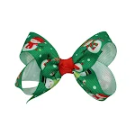 Presilhas de laço com estampa de Papai Noel, estilo europeu e americano, perfeitas para enfeitar o cabelo em festas e celebrações. — foto 10