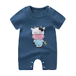 Cow With Blue Background
