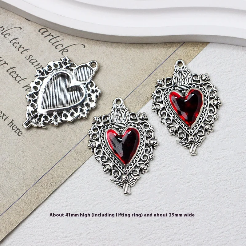 Colar, pulseira e brinco góticos DIY com cruz de amor feitos à mão. Crie acessórios e ornamentos únicos. — foto 46